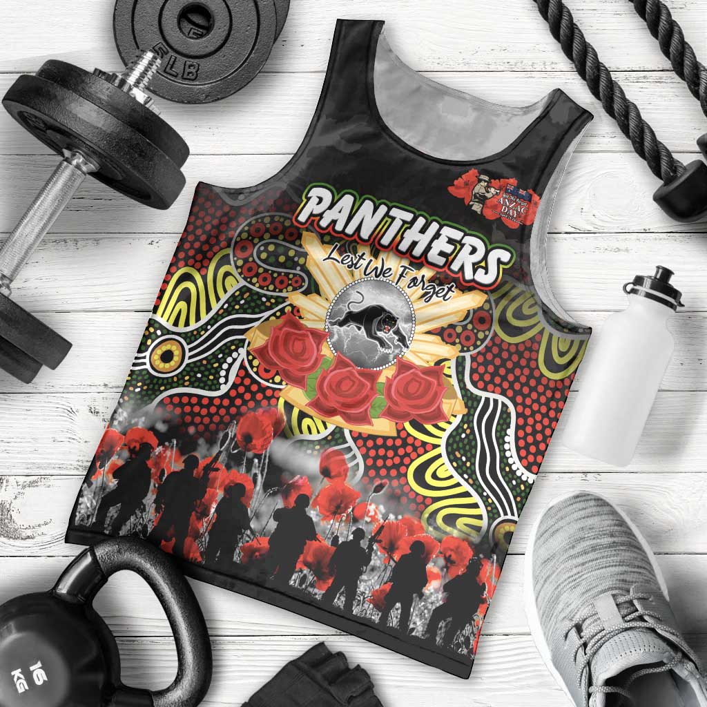 Personalized Panthers ANZAC Day Men Tank Top Australian Army - Lest We Forget