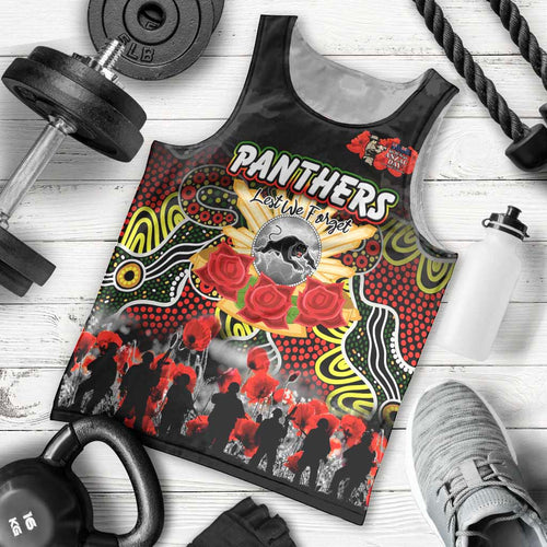 Personalized Panthers ANZAC Day Men Tank Top Australian Army - Lest We Forget