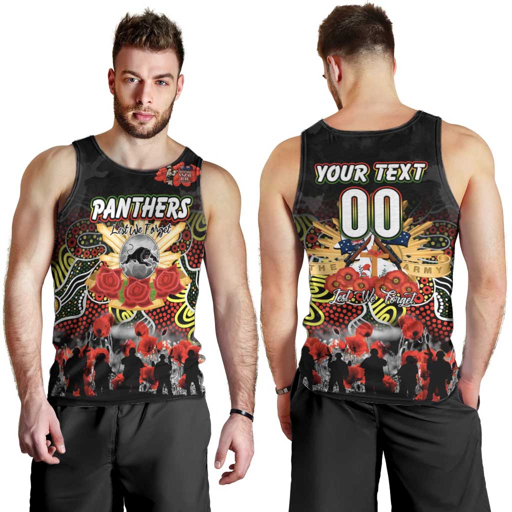 Personalized Panthers ANZAC Day Men Tank Top Australian Army - Lest We Forget