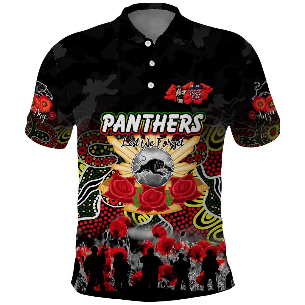 Personalized Panthers ANZAC Day Polo Shirt Australian Army - Lest We Forget