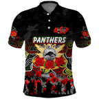 Personalized Panthers ANZAC Day Polo Shirt Australian Army - Lest We Forget