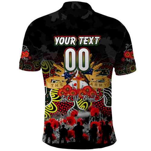 Personalized Panthers ANZAC Day Polo Shirt Australian Army - Lest We Forget