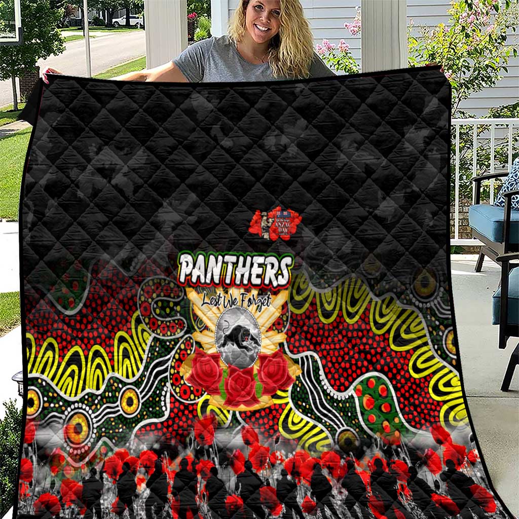 Panthers ANZAC Day Quilt Australian Army - Lest We Forget