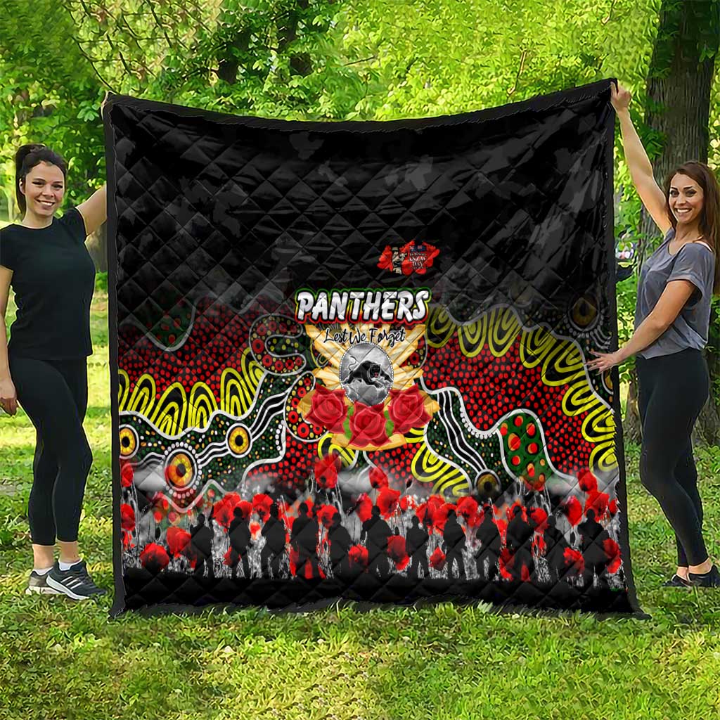 Panthers ANZAC Day Quilt Australian Army - Lest We Forget