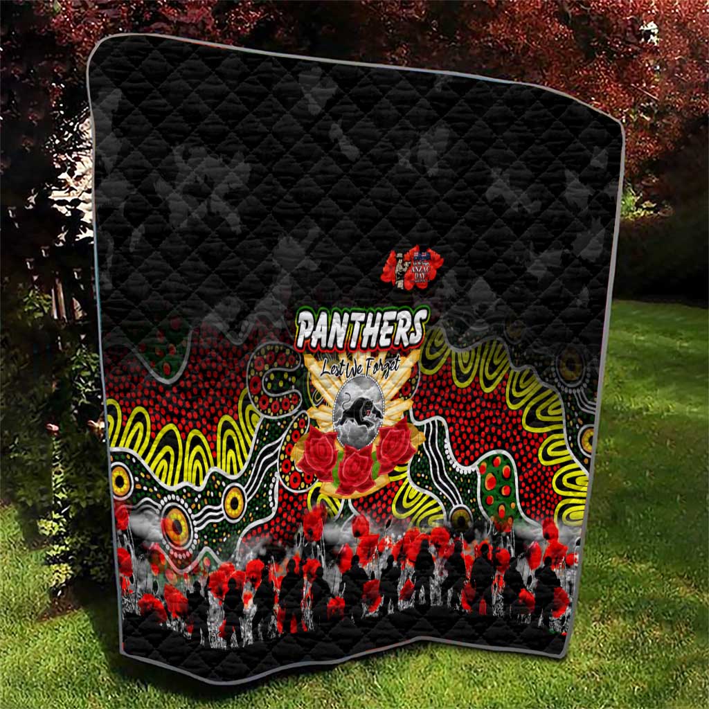 Panthers ANZAC Day Quilt Australian Army - Lest We Forget