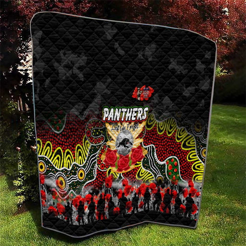 Panthers ANZAC Day Quilt Australian Army - Lest We Forget
