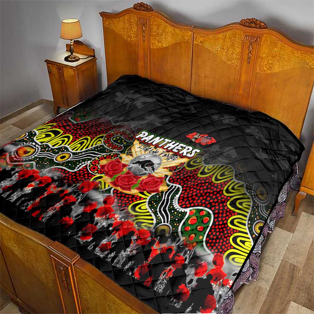 Panthers ANZAC Day Quilt Australian Army - Lest We Forget