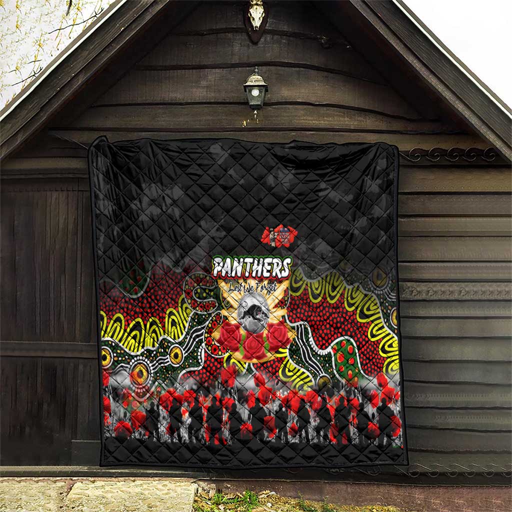 Panthers ANZAC Day Quilt Australian Army - Lest We Forget