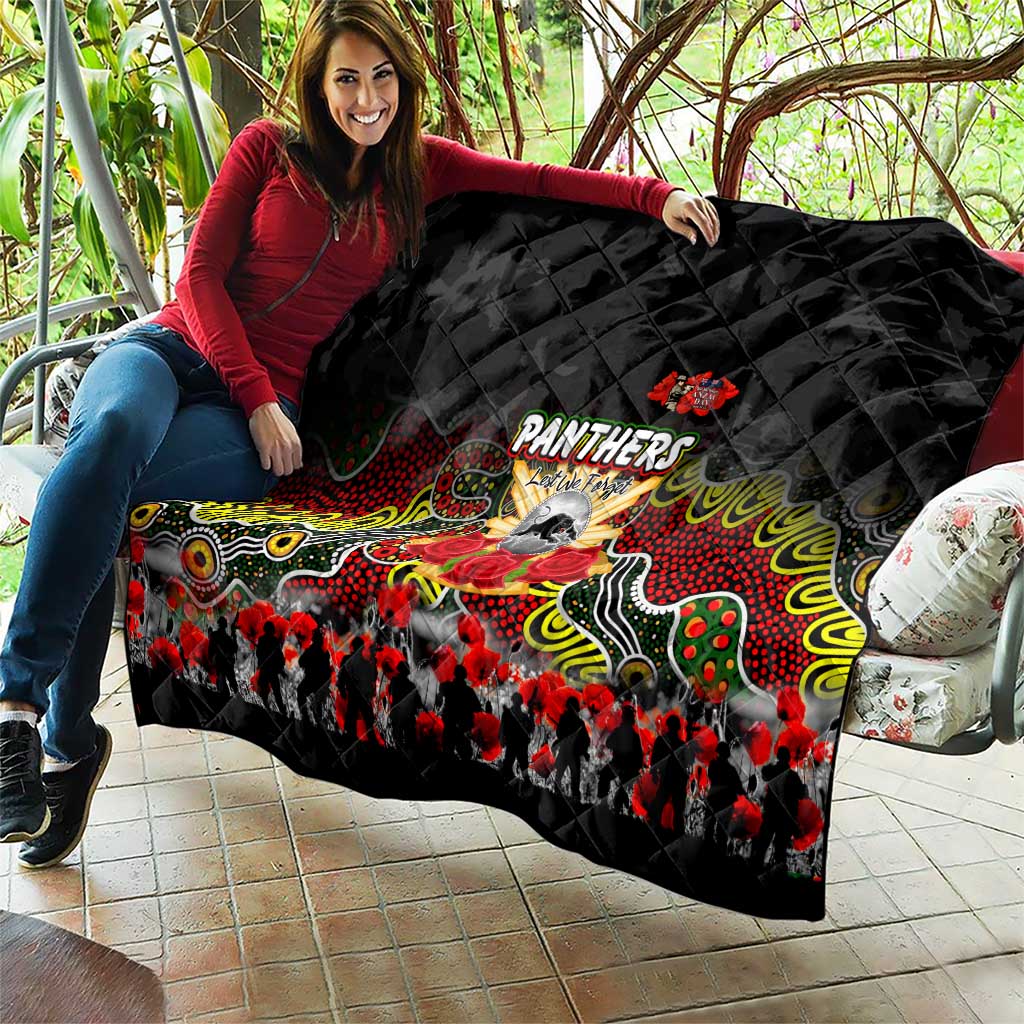 Panthers ANZAC Day Quilt Australian Army - Lest We Forget