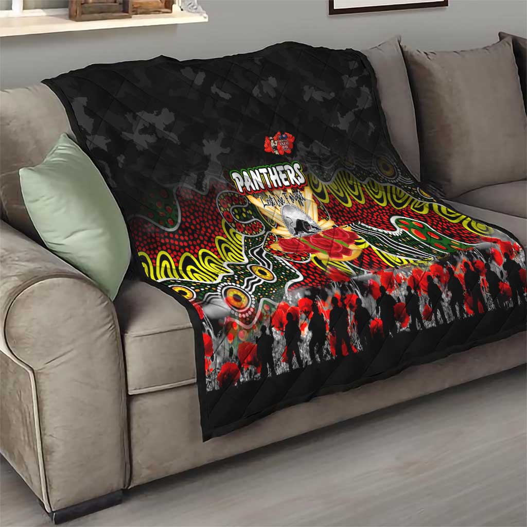 Panthers ANZAC Day Quilt Australian Army - Lest We Forget