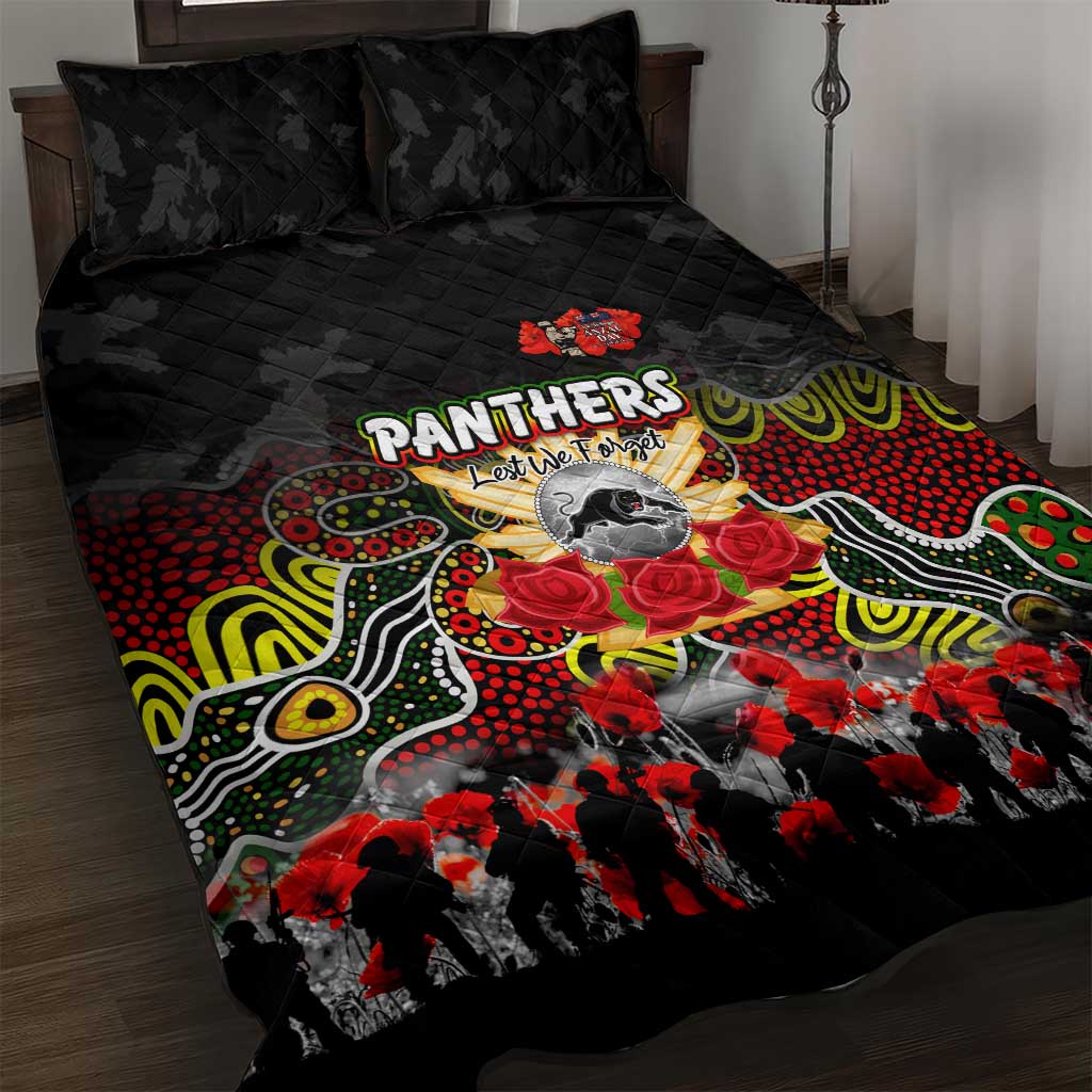 Panthers ANZAC Day Quilt Bed Set Australian Army - Lest We Forget