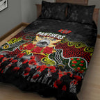 Panthers ANZAC Day Quilt Bed Set Australian Army - Lest We Forget