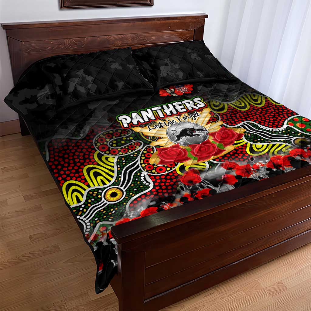 Panthers ANZAC Day Quilt Bed Set Australian Army - Lest We Forget
