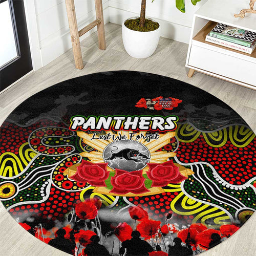 Panthers ANZAC Day Round Carpet Australian Army - Lest We Forget
