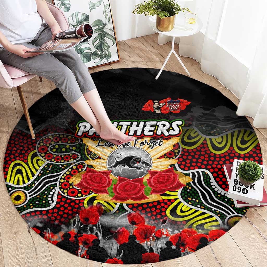 Panthers ANZAC Day Round Carpet Australian Army - Lest We Forget