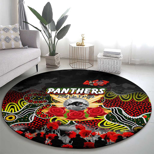 Panthers ANZAC Day Round Carpet Australian Army - Lest We Forget