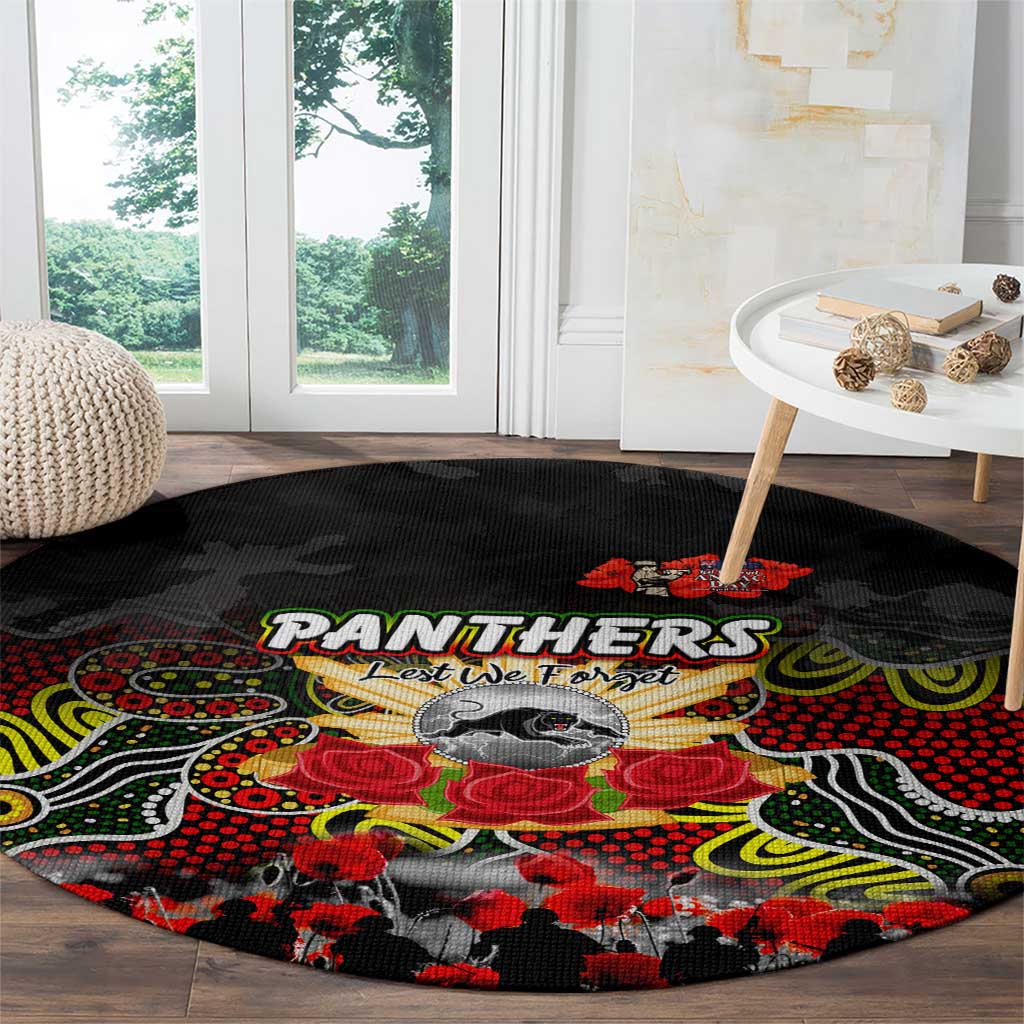 Panthers ANZAC Day Round Carpet Australian Army - Lest We Forget