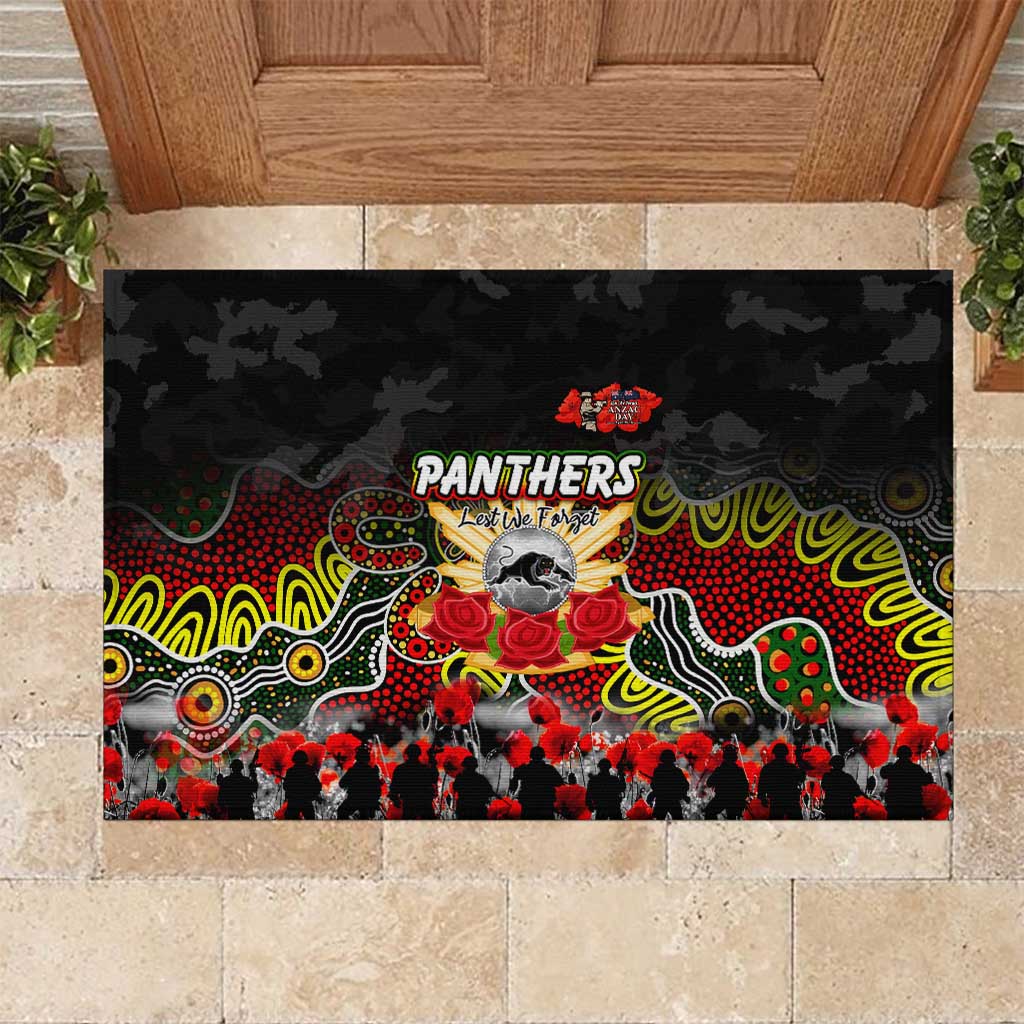 Panthers ANZAC Day Rubber Doormat Australian Army - Lest We Forget