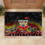 Panthers ANZAC Day Rubber Doormat Australian Army - Lest We Forget