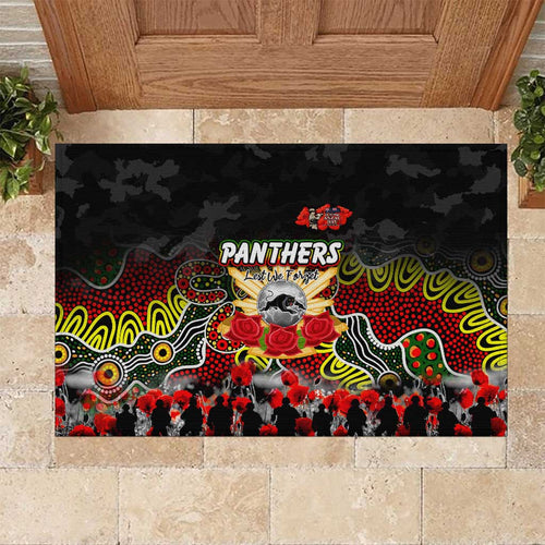 Panthers ANZAC Day Rubber Doormat Australian Army - Lest We Forget