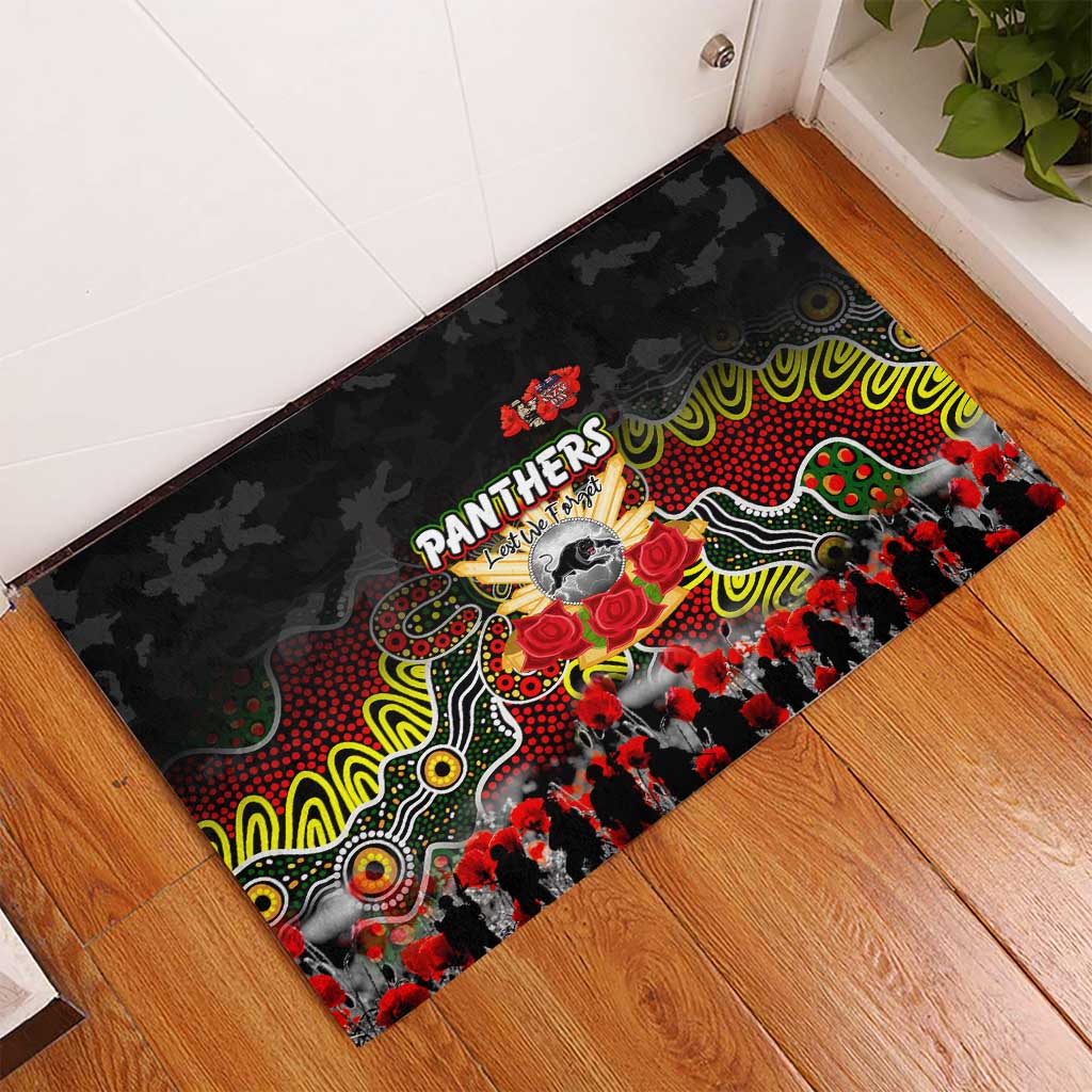 Panthers ANZAC Day Rubber Doormat Australian Army - Lest We Forget