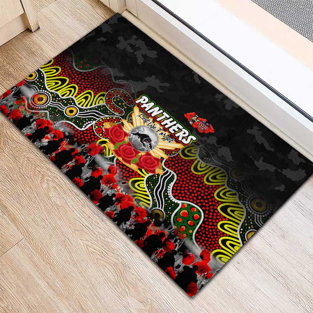 Panthers ANZAC Day Rubber Doormat Australian Army - Lest We Forget