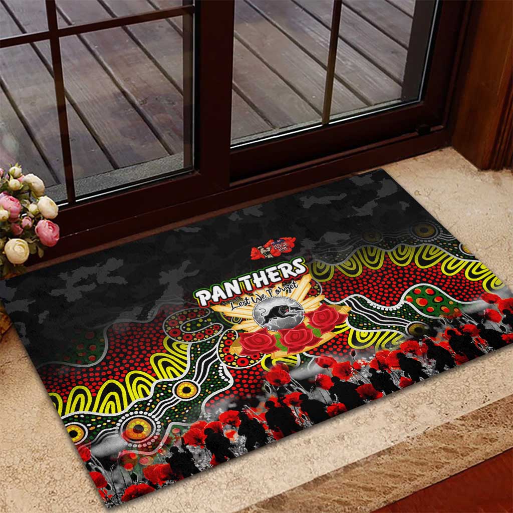 Panthers ANZAC Day Rubber Doormat Australian Army - Lest We Forget