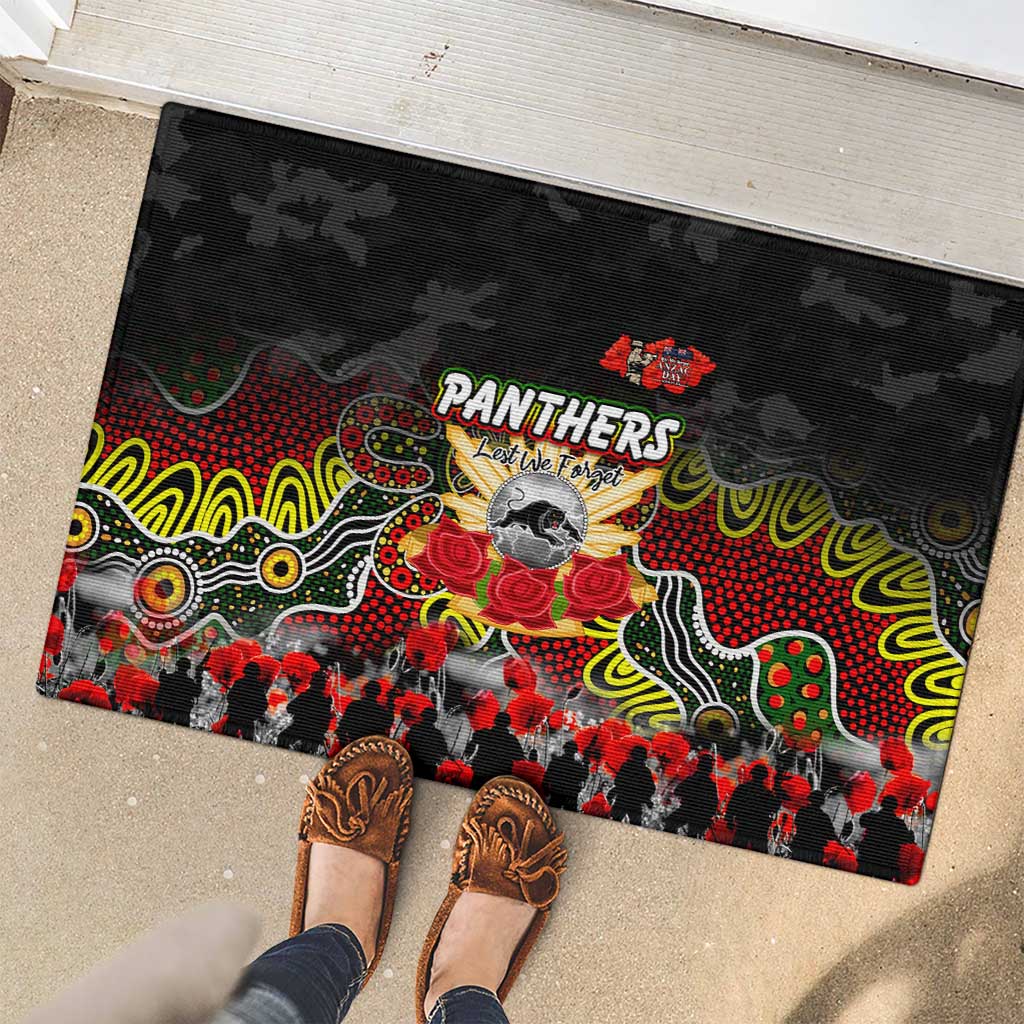 Panthers ANZAC Day Rubber Doormat Australian Army - Lest We Forget
