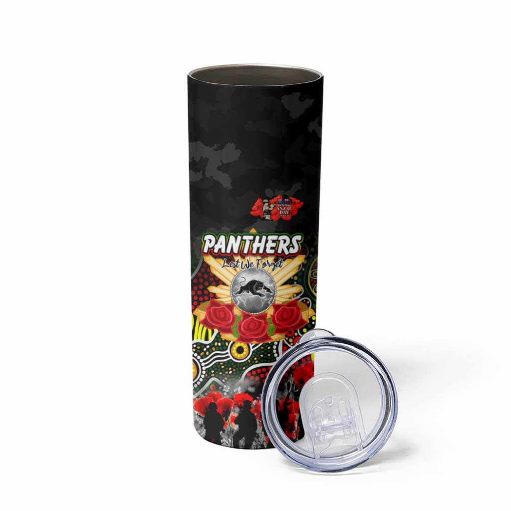 Personalized Panthers ANZAC Day Skinny Tumbler Australian Army - Lest We Forget