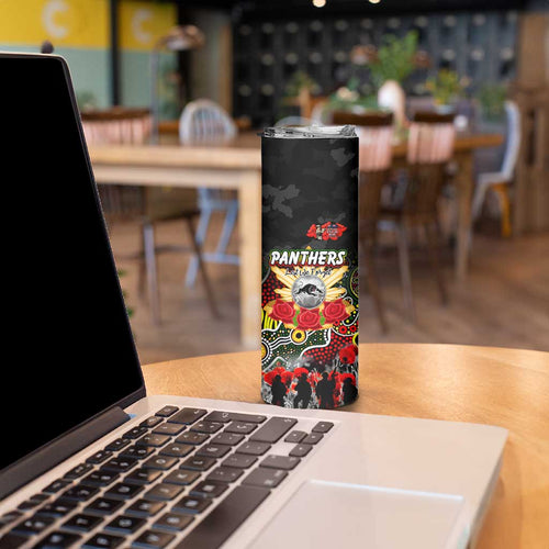 Personalized Panthers ANZAC Day Skinny Tumbler Australian Army - Lest We Forget
