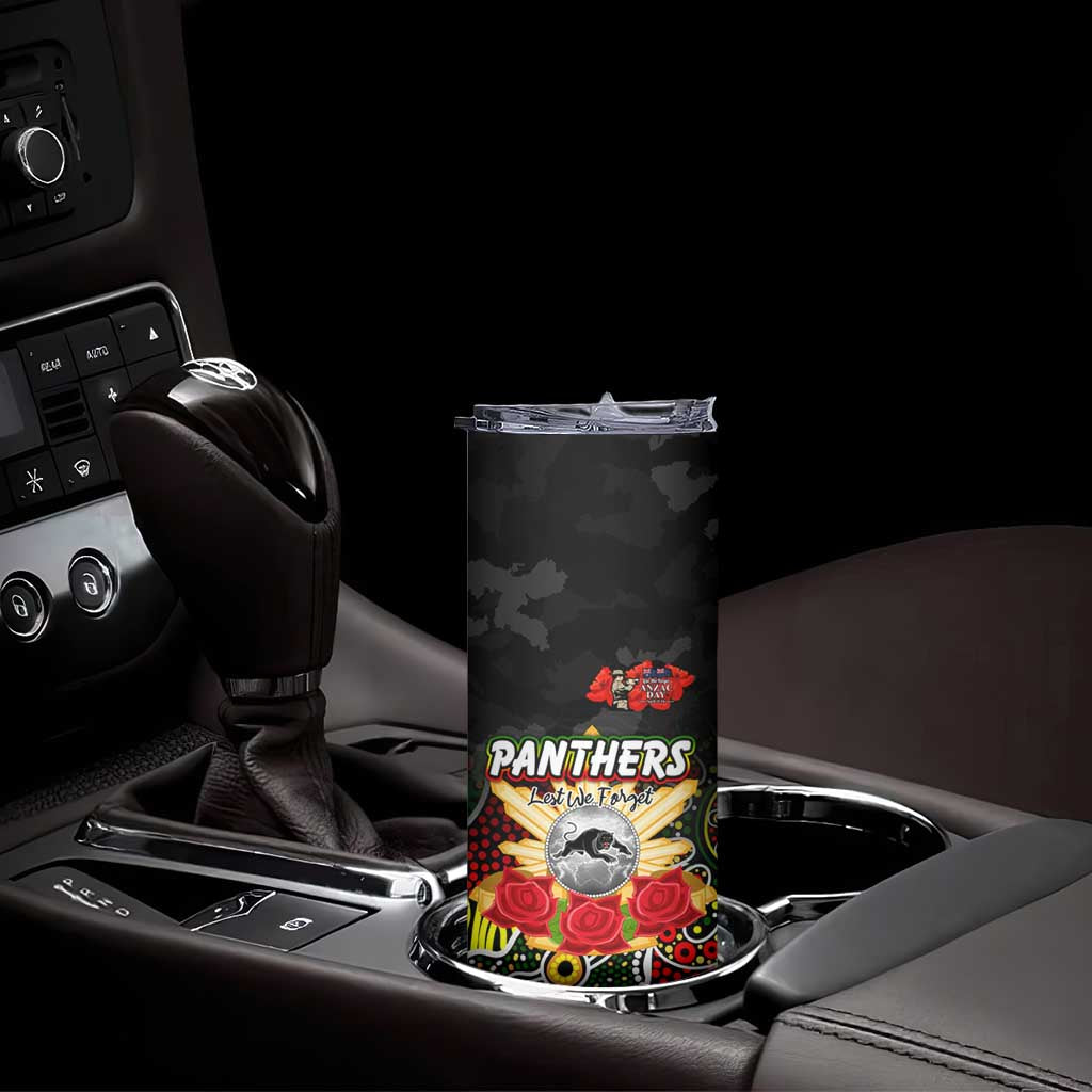 Personalized Panthers ANZAC Day Skinny Tumbler Australian Army - Lest We Forget