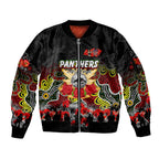 Personalized Panthers ANZAC Day Sleeve Zip Bomber Jacket Australian Army - Lest We Forget