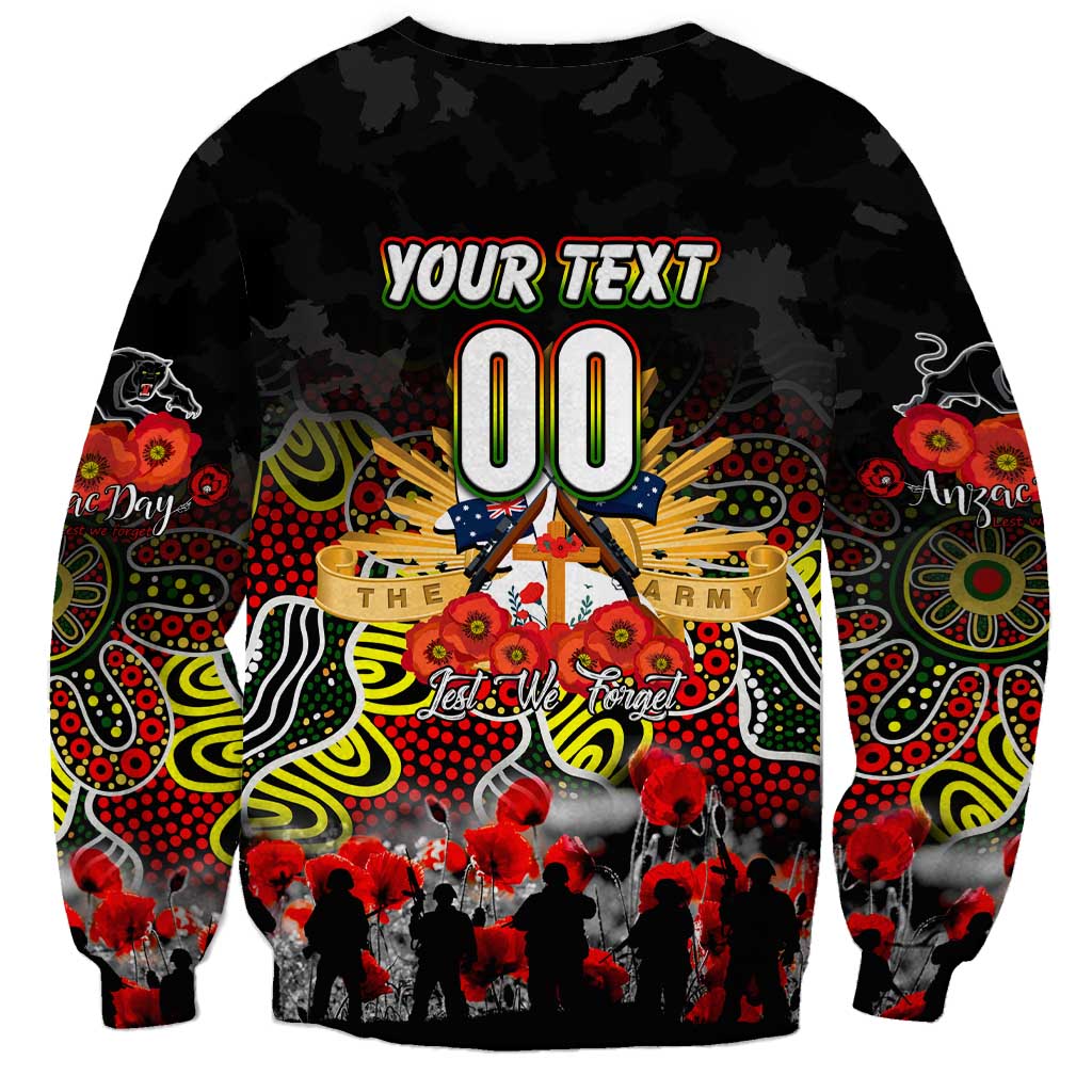 Personalized Panthers ANZAC Day Sweatshirt Australian Army - Lest We Forget