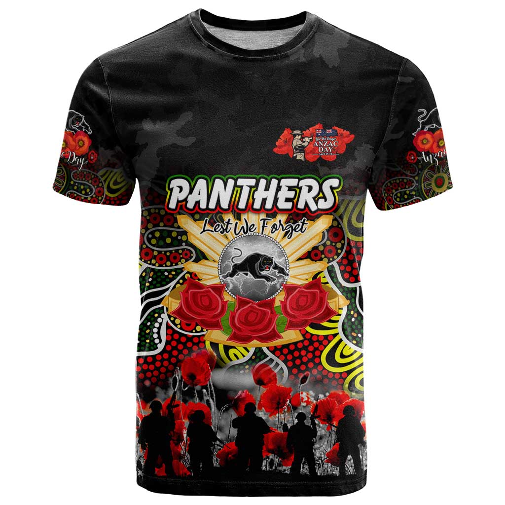 Personalized Panthers ANZAC Day T Shirt Australian Army - Lest We Forget