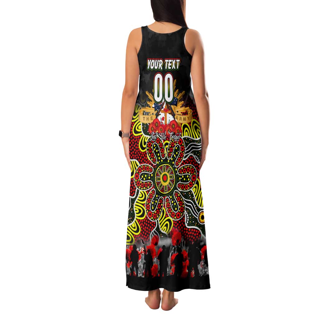 Personalized Panthers ANZAC Day Tank Maxi Dress Australian Army - Lest We Forget