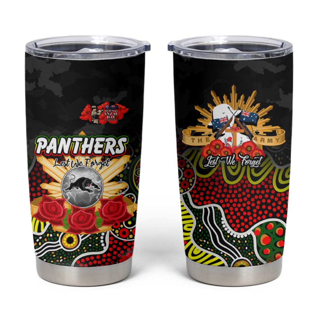 Personalized Panthers ANZAC Day Tumbler Cup Australian Army - Lest We Forget