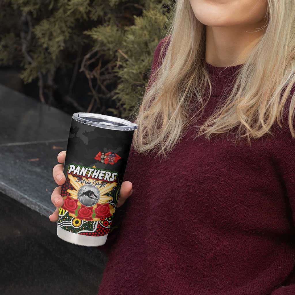 Personalized Panthers ANZAC Day Tumbler Cup Australian Army - Lest We Forget