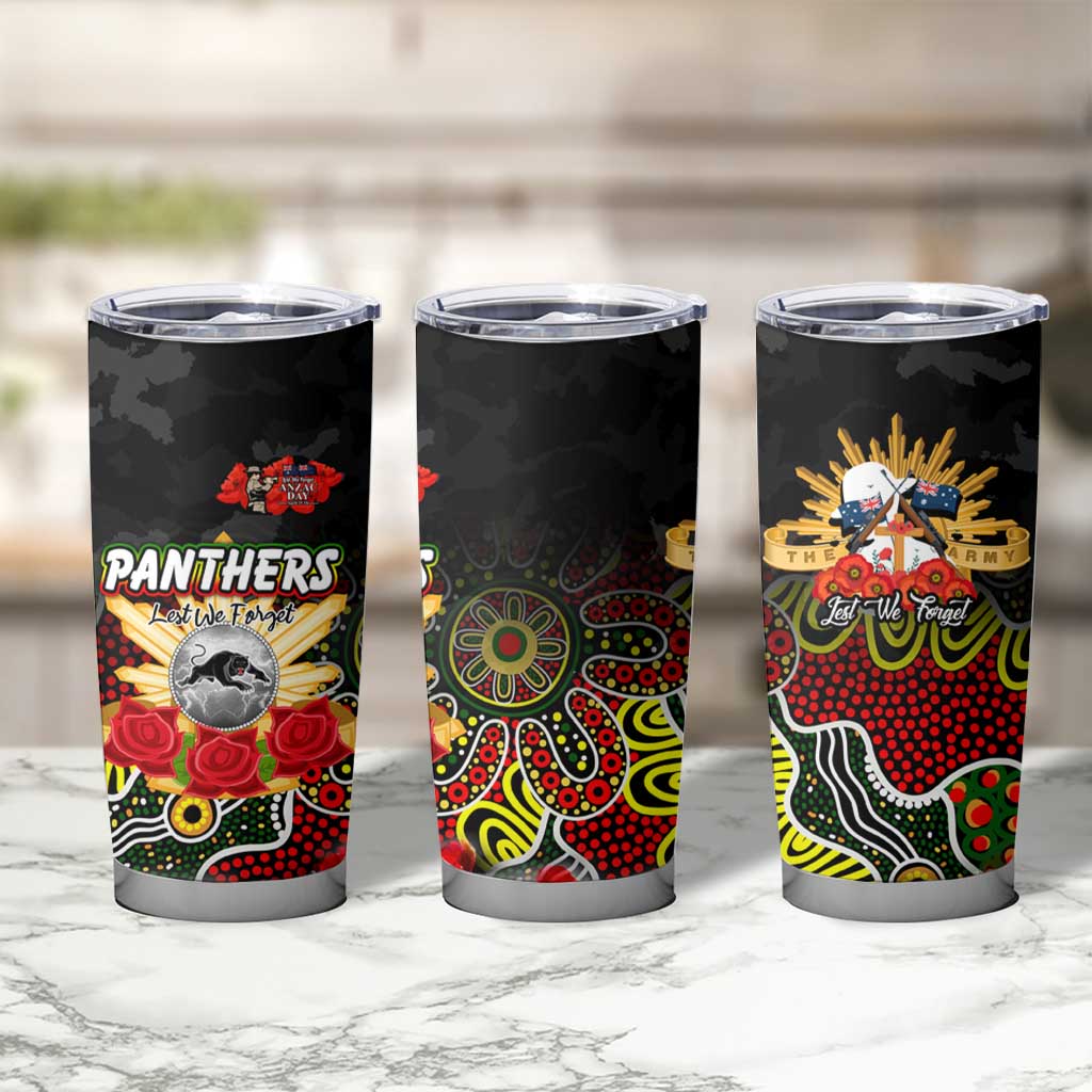 Personalized Panthers ANZAC Day Tumbler Cup Australian Army - Lest We Forget