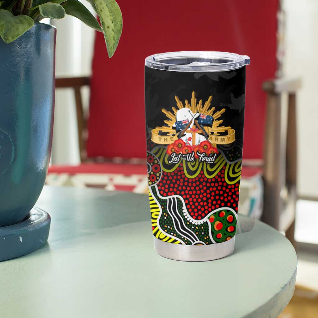 Personalized Panthers ANZAC Day Tumbler Cup Australian Army - Lest We Forget