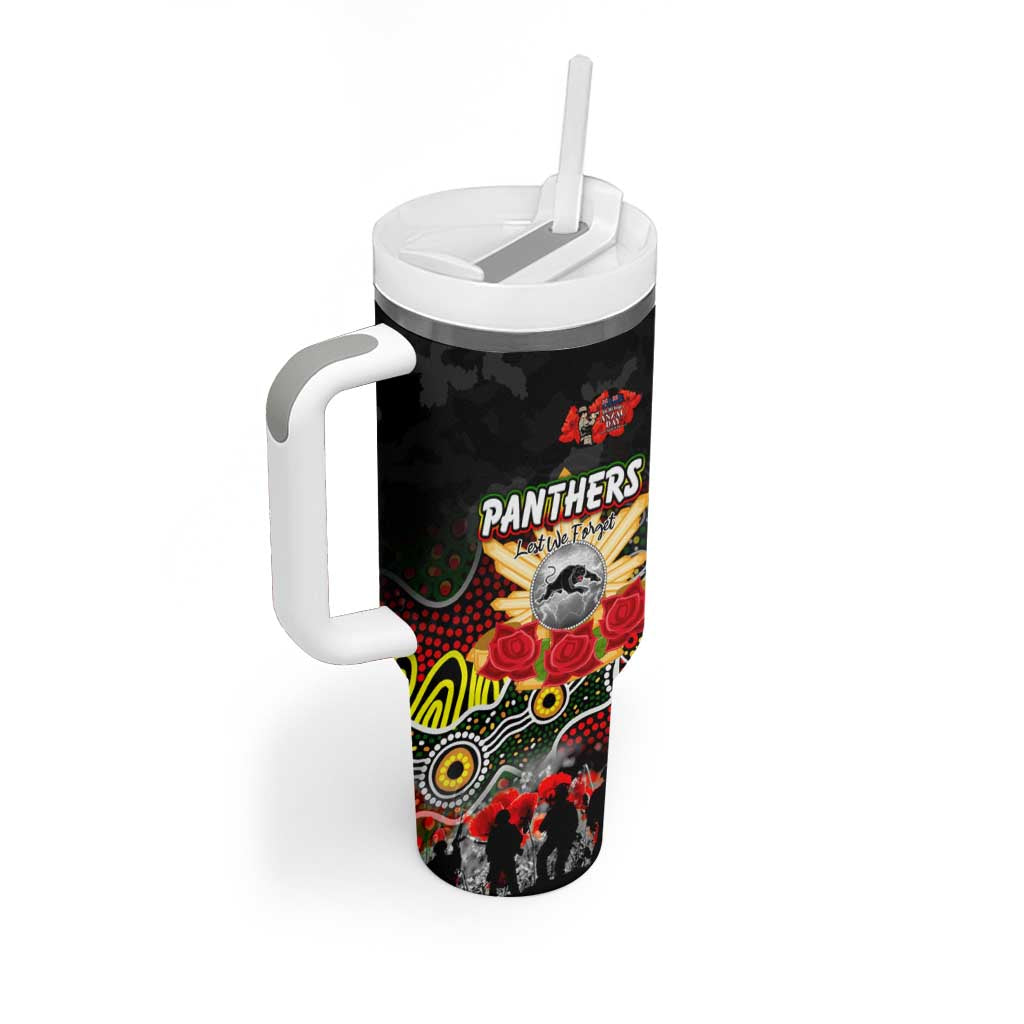 Personalized Panthers ANZAC Day Tumbler With Handle Australian Army - Lest We Forget