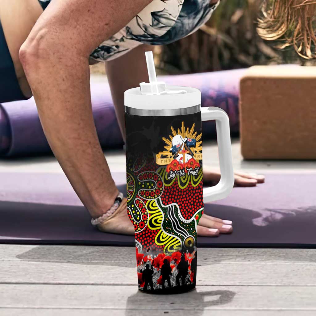 Personalized Panthers ANZAC Day Tumbler With Handle Australian Army - Lest We Forget