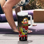 Personalized Panthers ANZAC Day Tumbler With Handle Australian Army - Lest We Forget