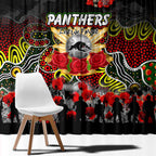 Panthers ANZAC Day Window Curtain Australian Army - Lest We Forget