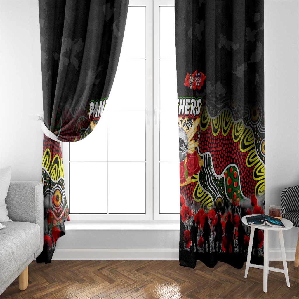 Panthers ANZAC Day Window Curtain Australian Army - Lest We Forget