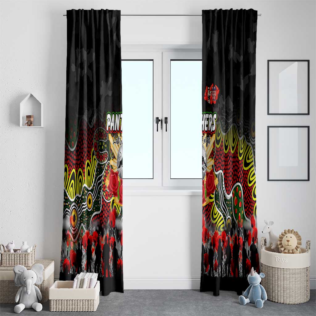Panthers ANZAC Day Window Curtain Australian Army - Lest We Forget