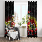Panthers ANZAC Day Window Curtain Australian Army - Lest We Forget