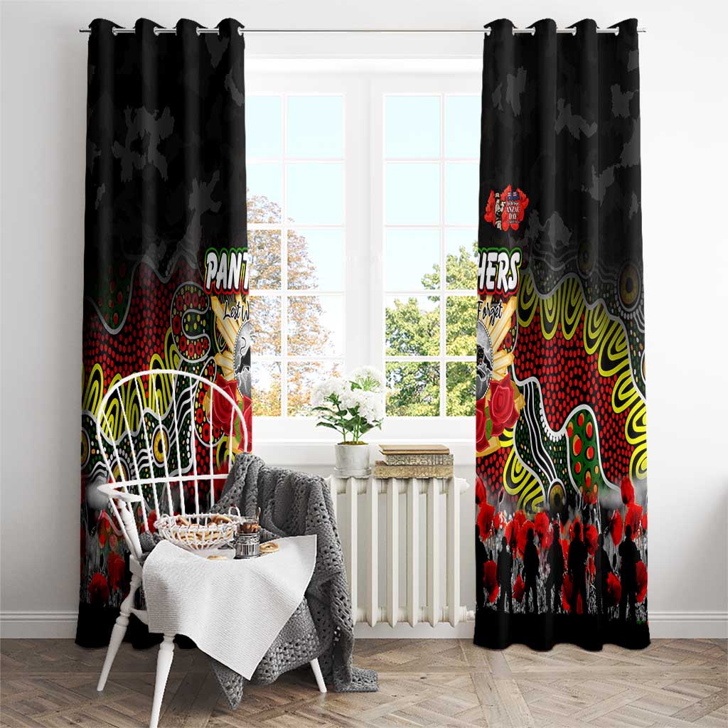 Panthers ANZAC Day Window Curtain Australian Army - Lest We Forget