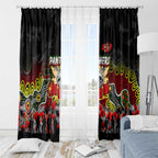 Panthers ANZAC Day Window Curtain Australian Army - Lest We Forget