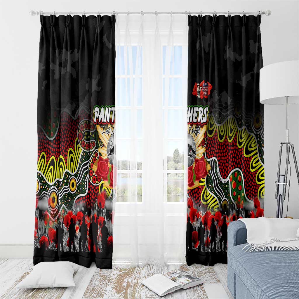 Panthers ANZAC Day Window Curtain Australian Army - Lest We Forget