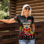 Personalized Panthers ANZAC Day Women Polo Shirt Australian Army - Lest We Forget